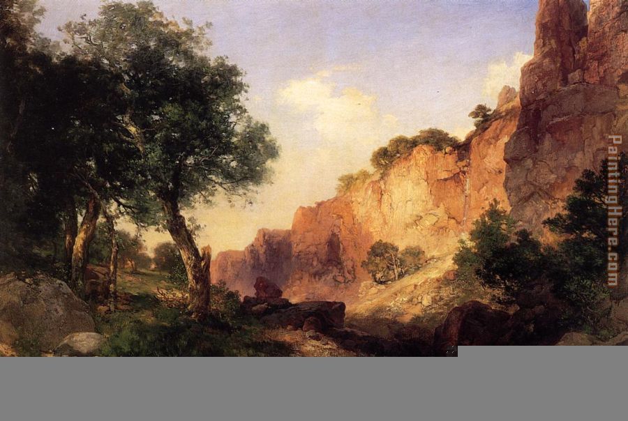 The Grand Canyon Hance Trail painting - Thomas Moran The Grand Canyon Hance Trail art painting The Grand Canyon Hance Trail painting - Thomas Moran The Grand Canyon Hance Trail art painting